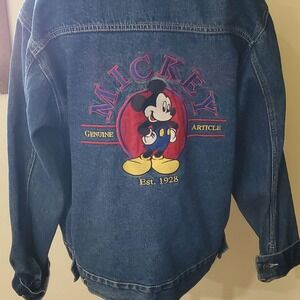 Mickey Mouse Disney Denim Jacket grandmacore teacher cartoon Character Y2K